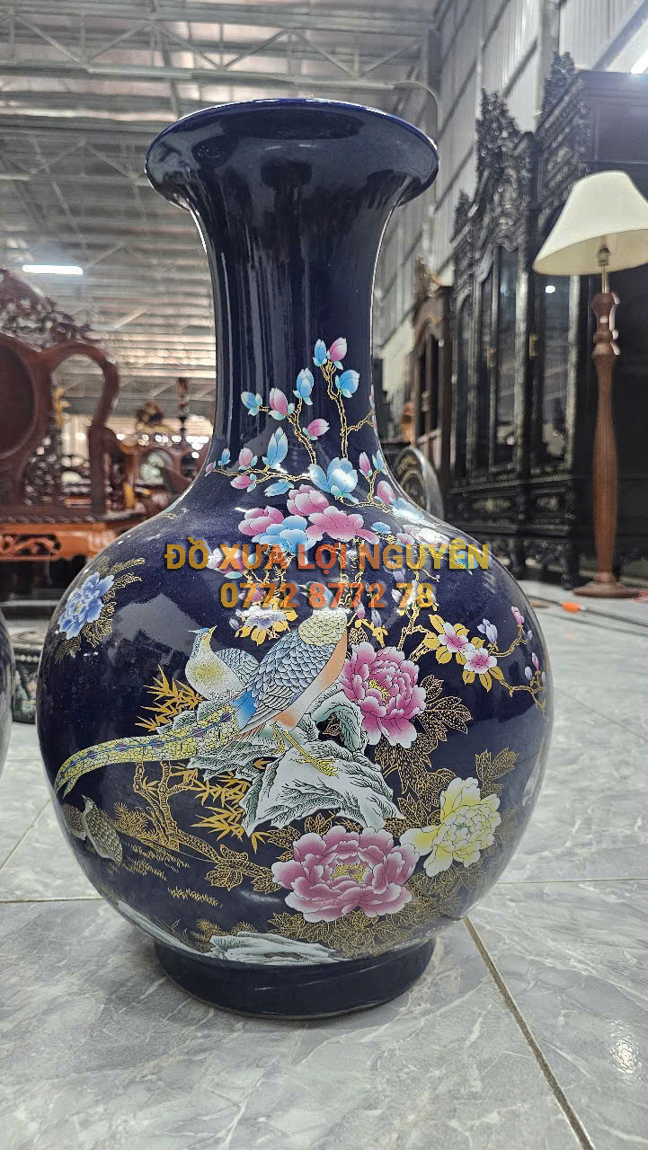 Cặp bình củ tỏi, gốm tàu