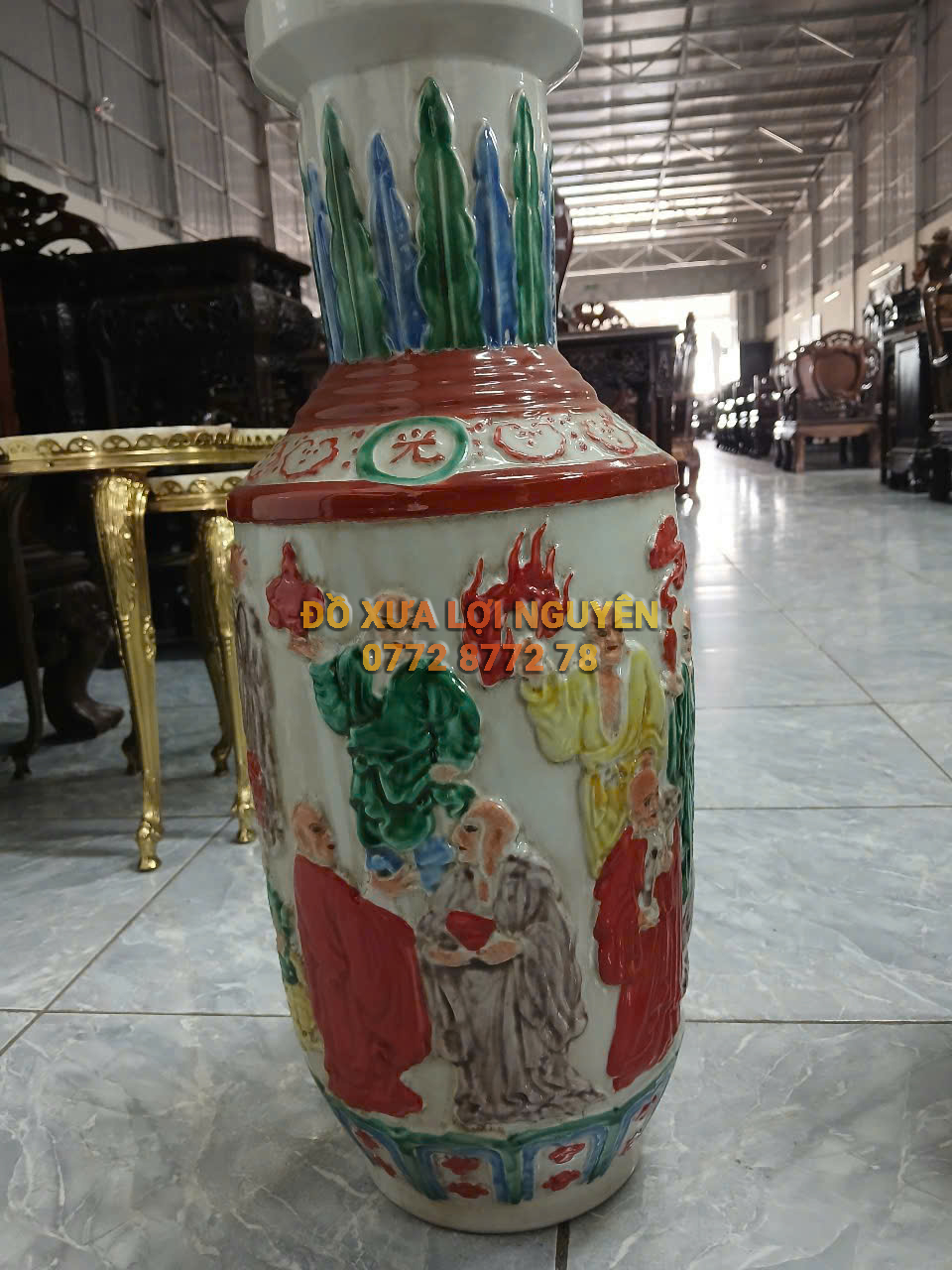 Cặp bình la hán, gốm tàu