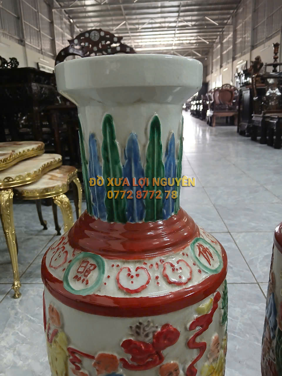 Cặp bình la hán, gốm tàu