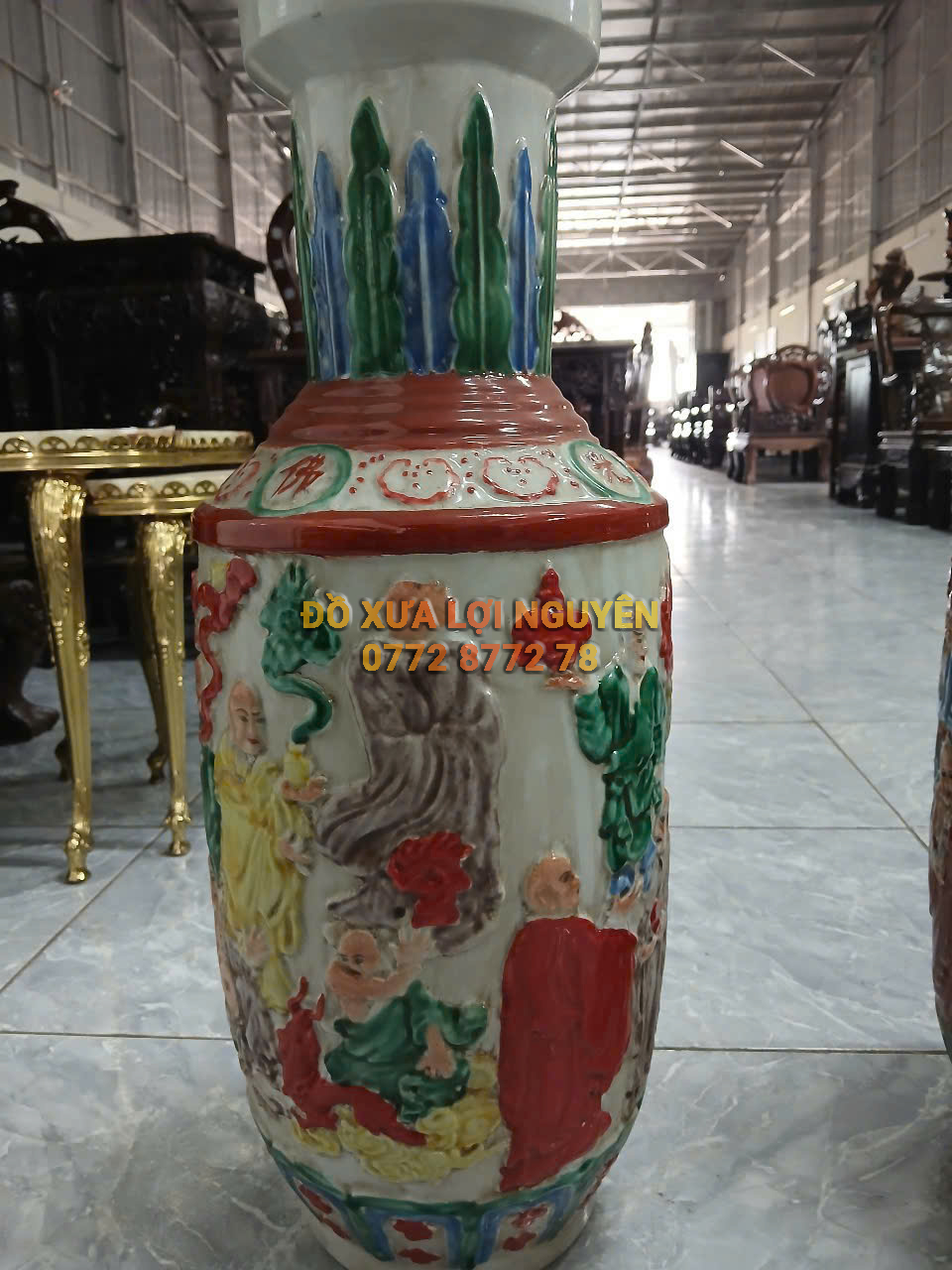 Cặp bình la hán, gốm tàu