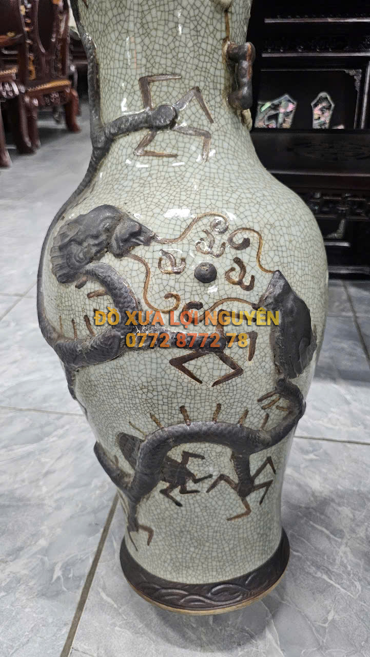 Cặp bình rồng, Gốm thành hoá