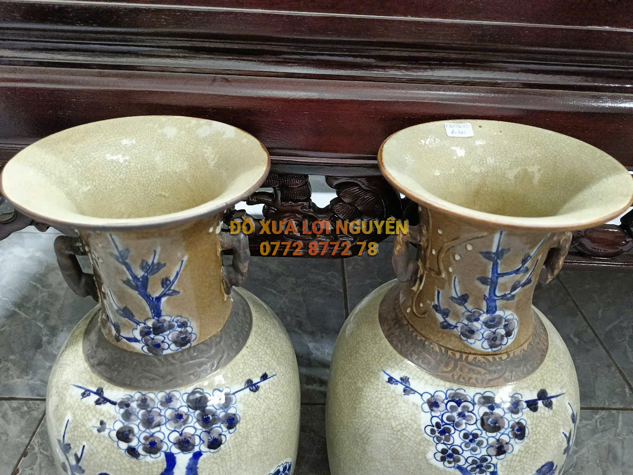 Cặp bình chim hoa, Gốm thành hoá