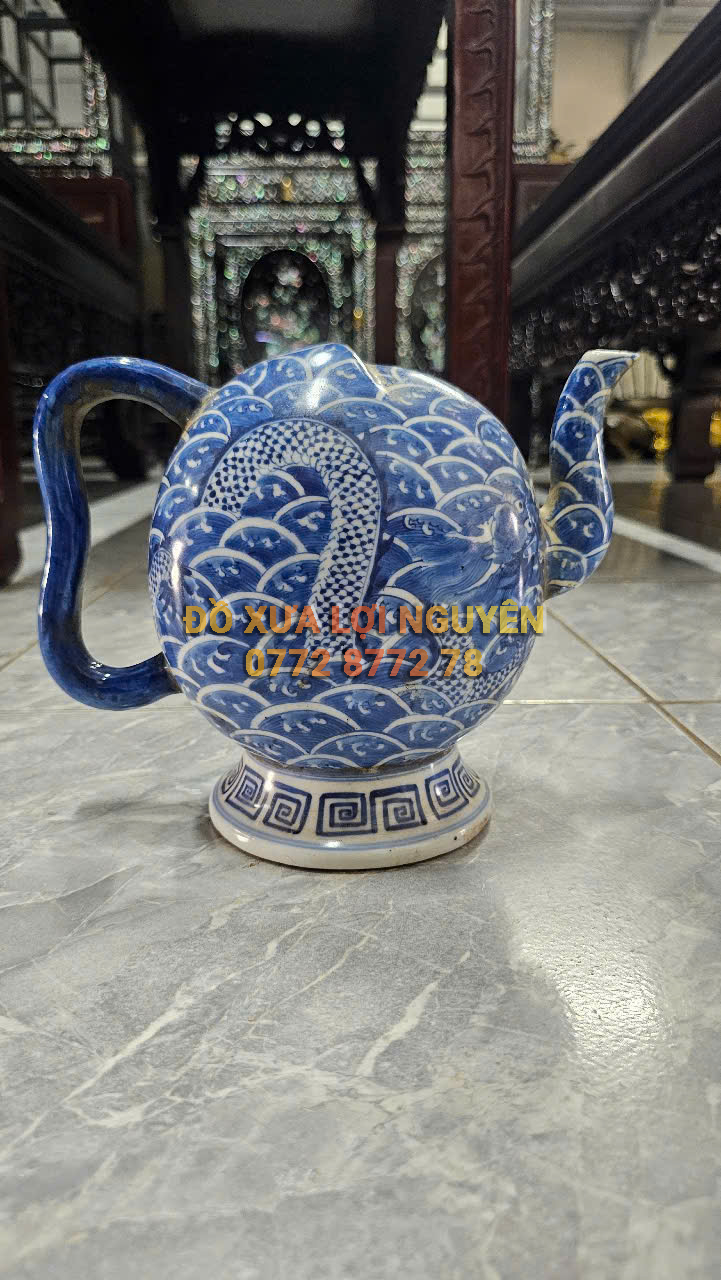 Ấm rồng quả đào, gốm tàu