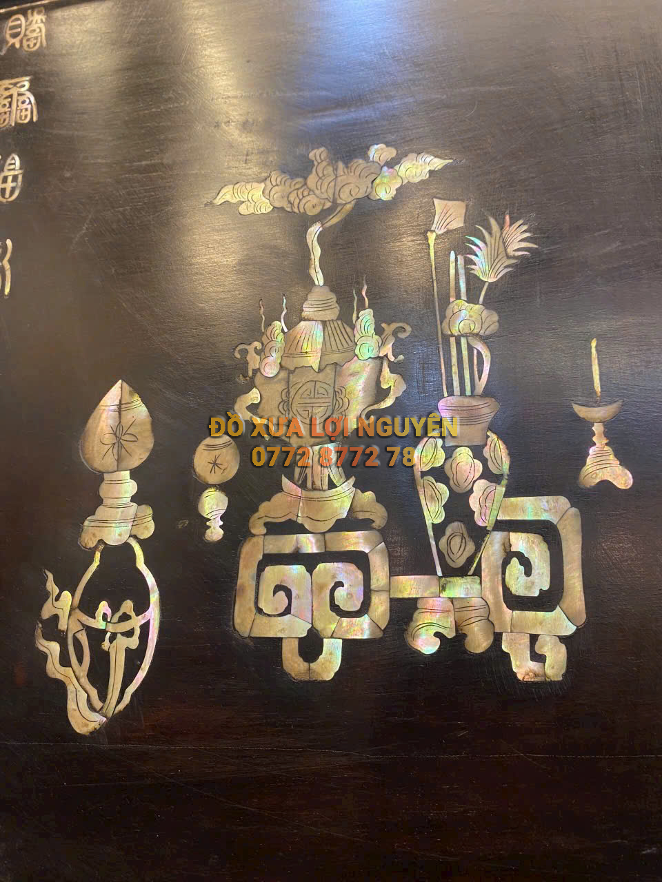 Hoành phi bách phúc, gỗ gõ mật xưa