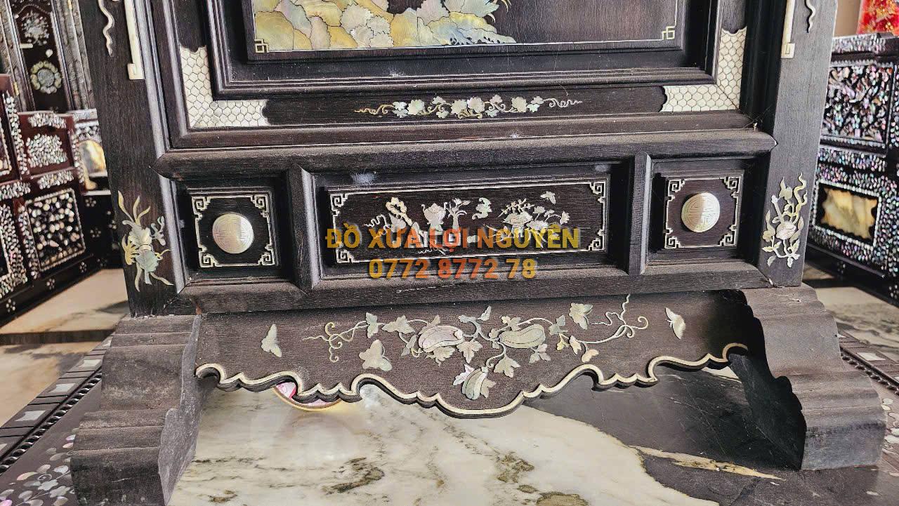 Bình phong, gỗ gõ mật xưa