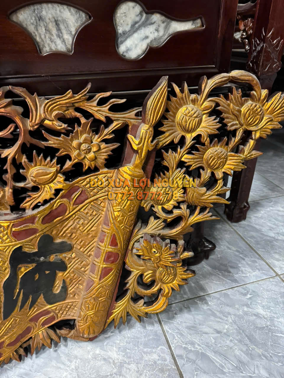 Hoành phi gỗ dỗi, sơn son thiếp vàng chuẩn xưa