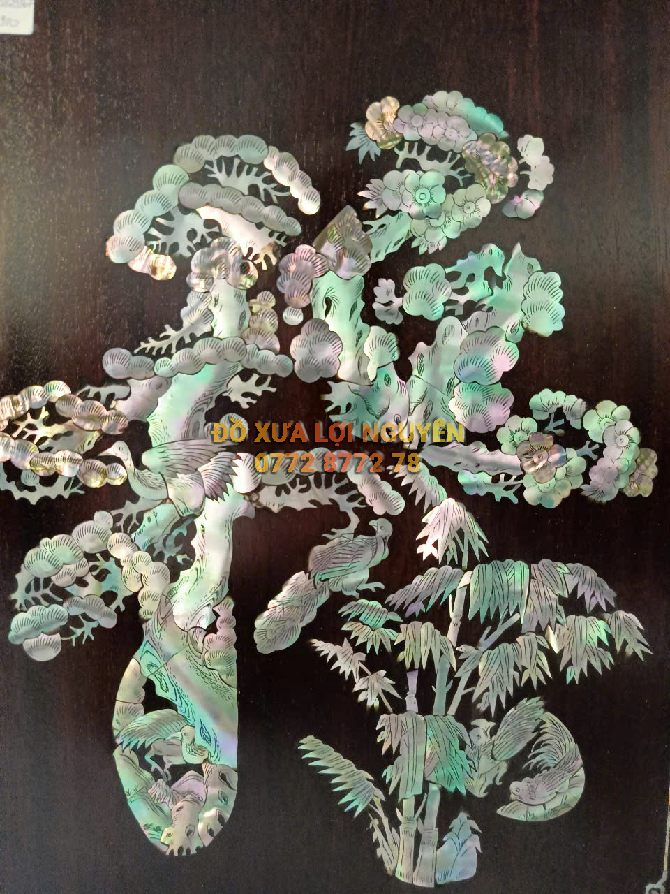 121 Tranh chữ LỘC, Gỗ Gõ Mật