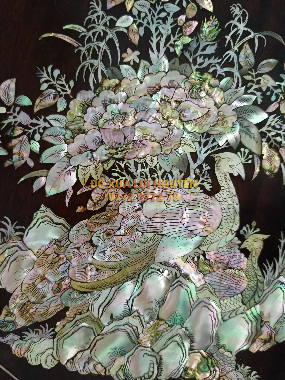 Dĩa tranh gỗ gõ mật