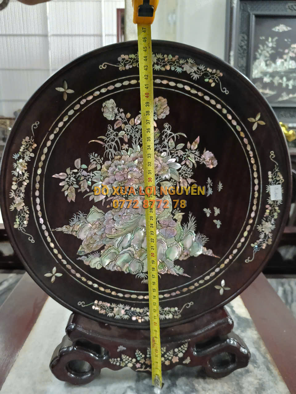 Dĩa tranh gỗ gõ mật