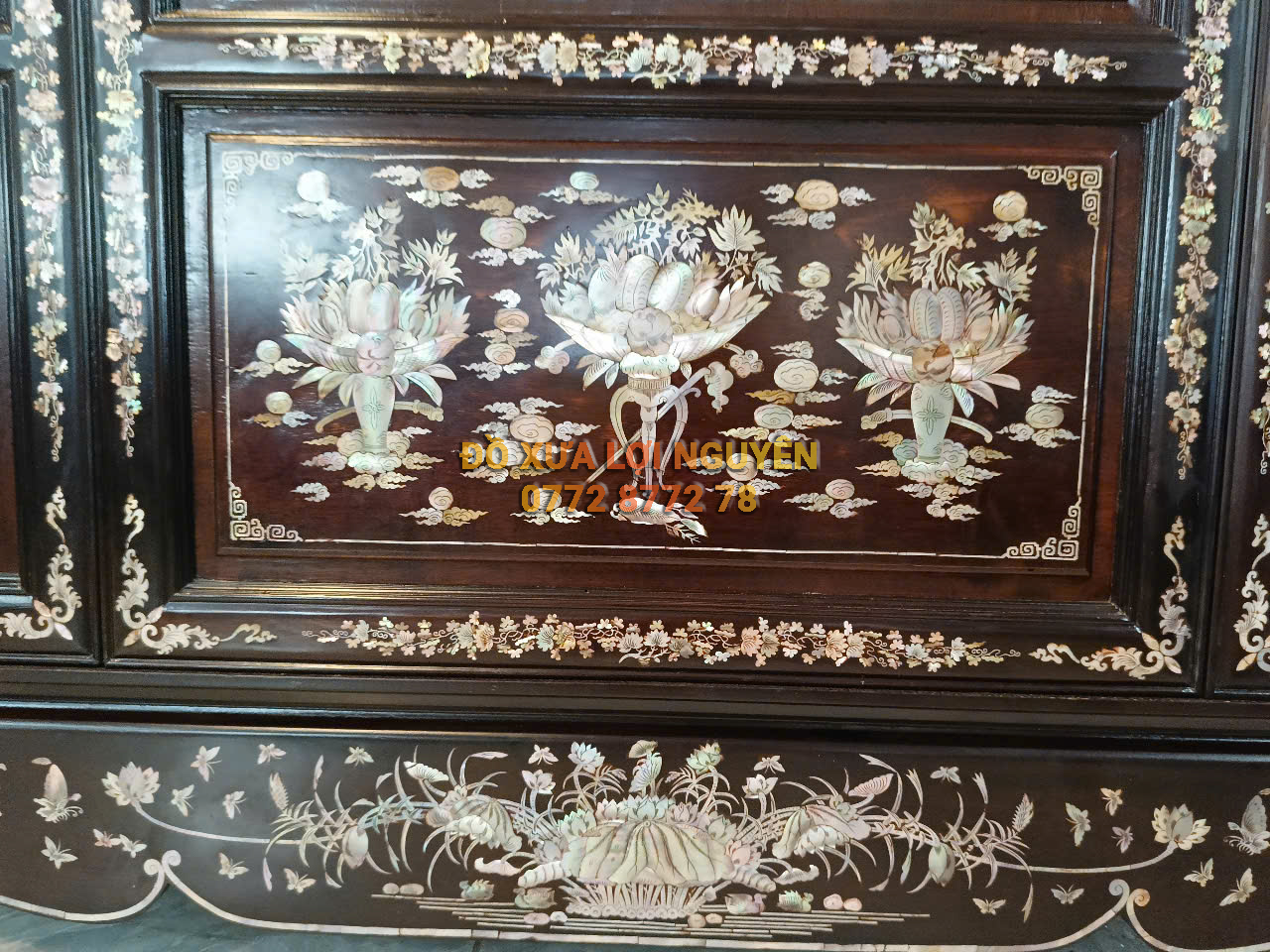 Tranh thờ gỗ gõ mật xưa, phúc thọ, hàng vip