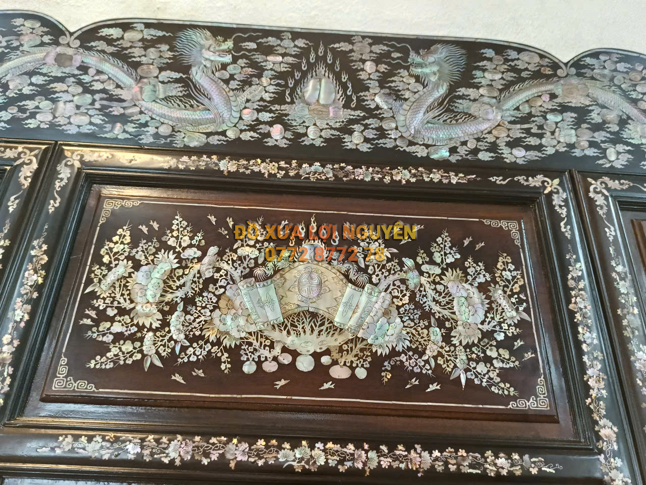 Tranh thờ gỗ gõ mật xưa, phúc thọ, hàng vip