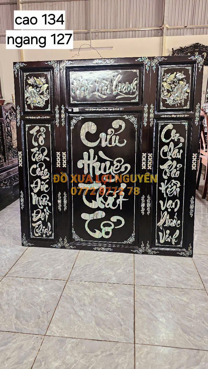 Tranh CỬU HUYỀN THẤT TỔ, Gỗ gõ mật