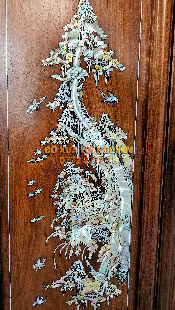 Tranh tứ quý, gỗ hương ta