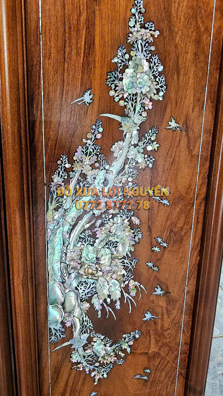 Tranh tứ quý, gỗ hương ta