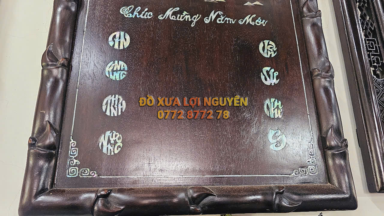 Tranh lịch PHÚC - LỘC - THỌ, Gỗ gõ mật