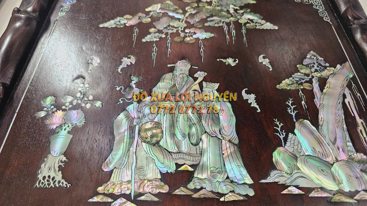 Tranh lịch Phúc - Lộc - Tho. Gỗ gõ mật