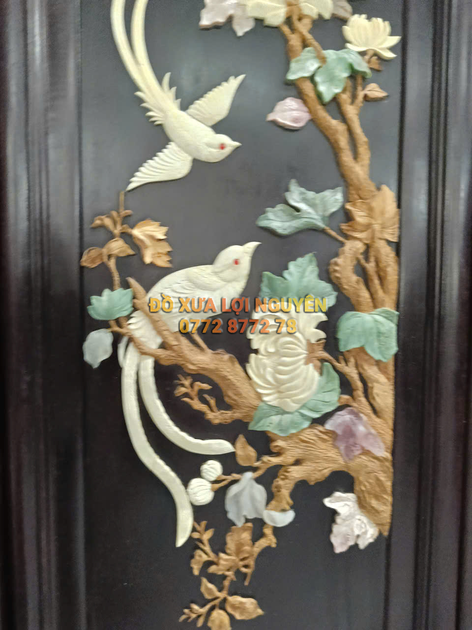 Tranh tứ quý gỗ trắc ta Vip