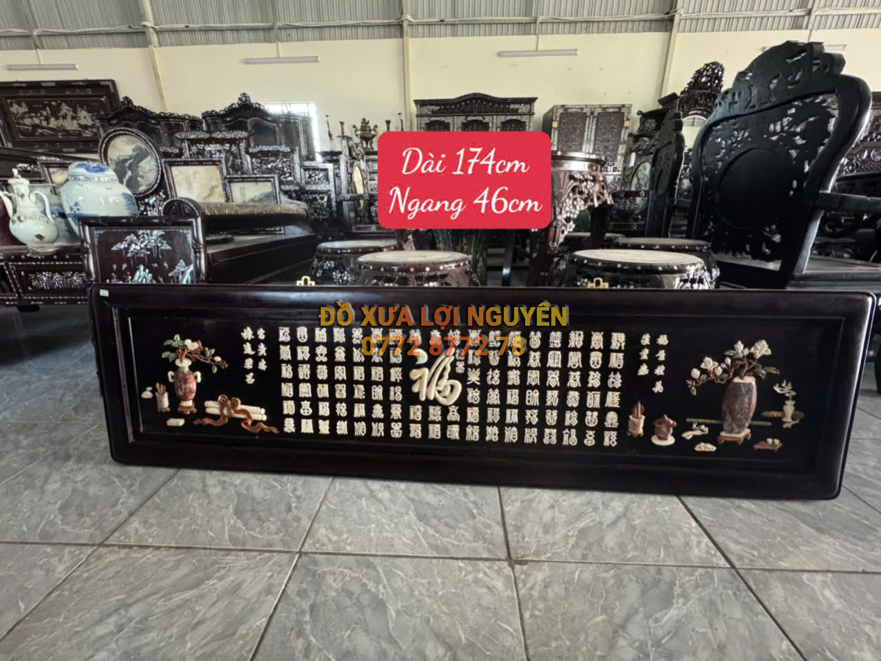 Tranh bách phúc, gỗ trắc ta xưa