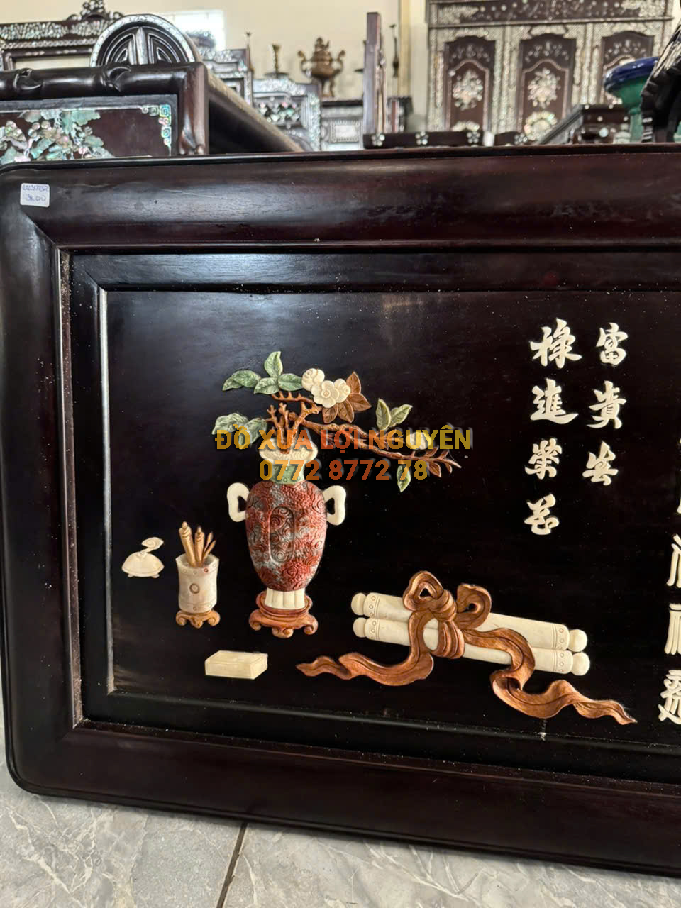 Tranh bách phúc, gỗ trắc ta xưa