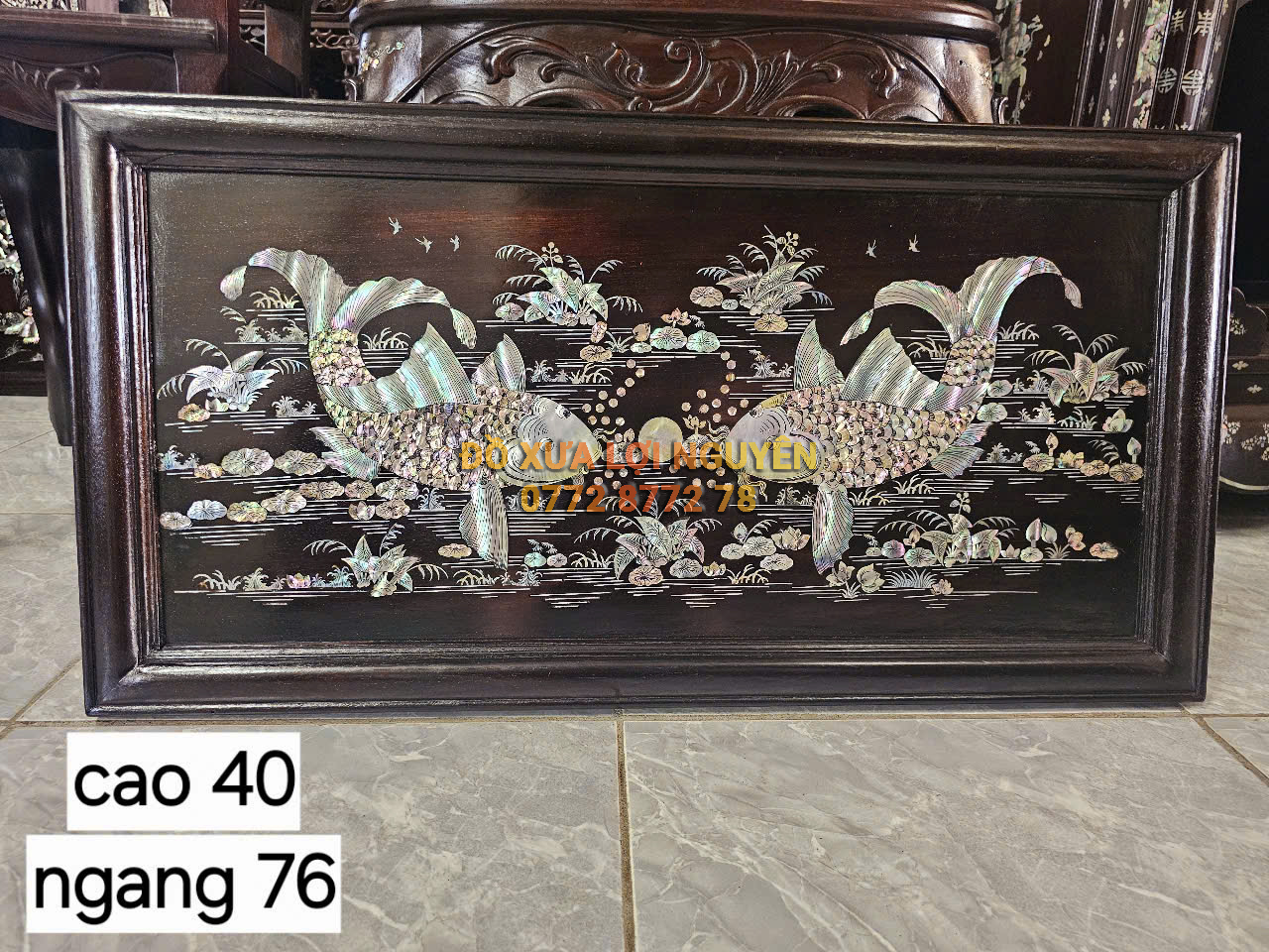 Tranh lý ngư vọng nguyệt, gỗ gõ mật