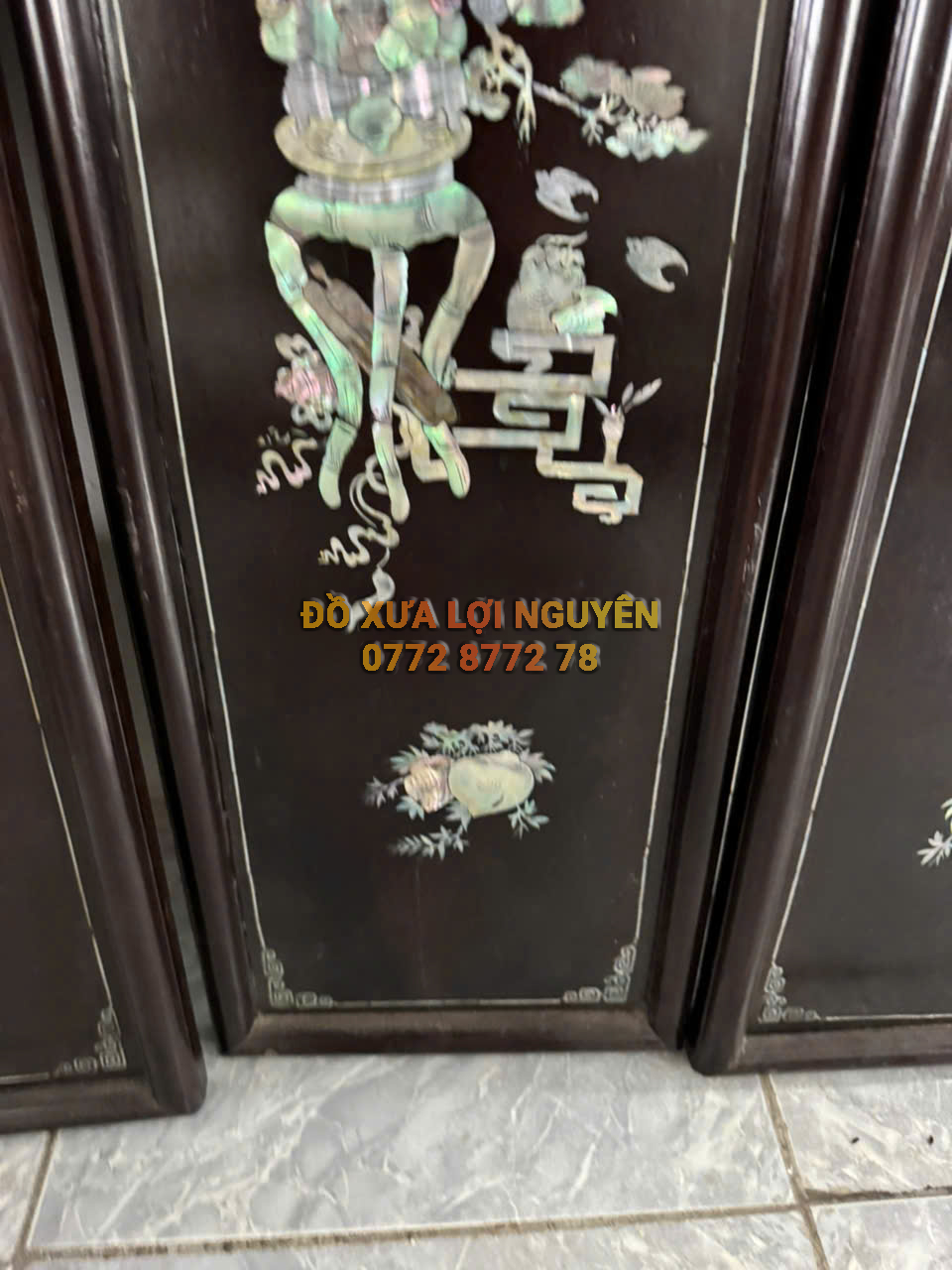 Tranh tứ bình, gỗ gõ mật