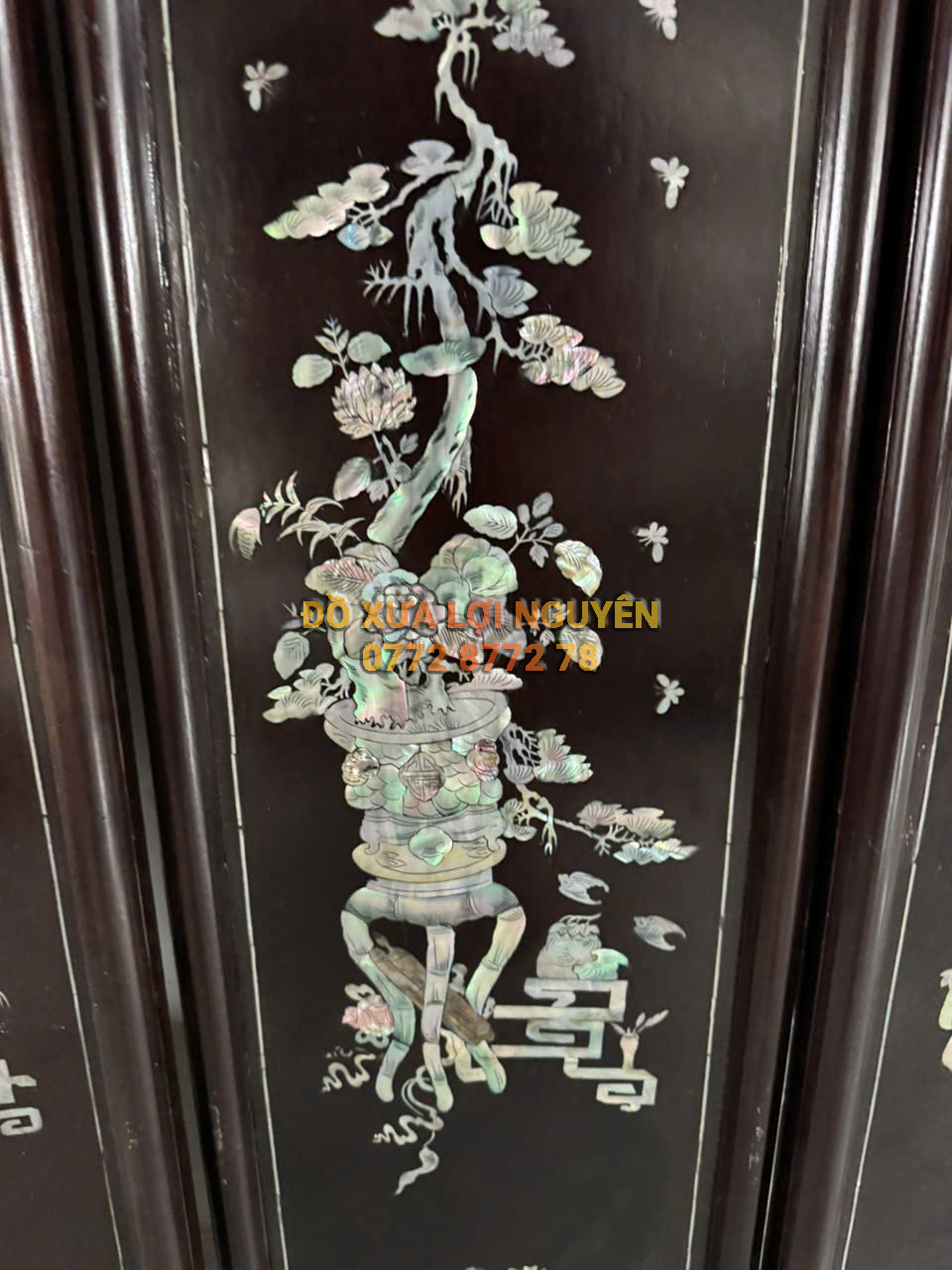 Tranh tứ bình, gỗ gõ mật