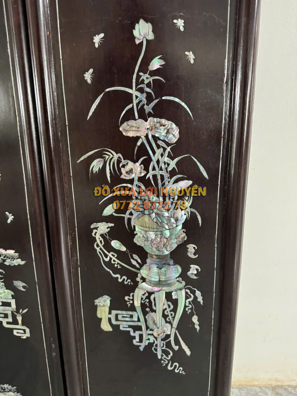 Tranh tứ bình, gỗ gõ mật