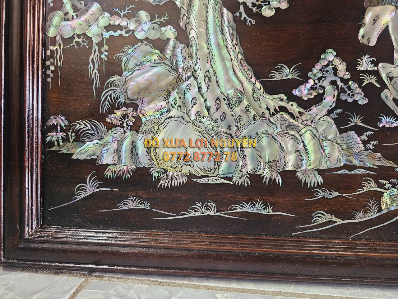 Tranh ngựa mã đáo thành công, gỗ gõ mật - 2