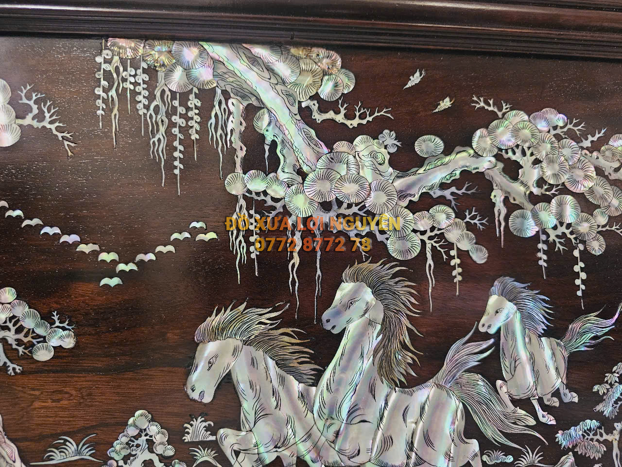 Tranh ngựa mã đáo thành công, gỗ gõ mật - 2