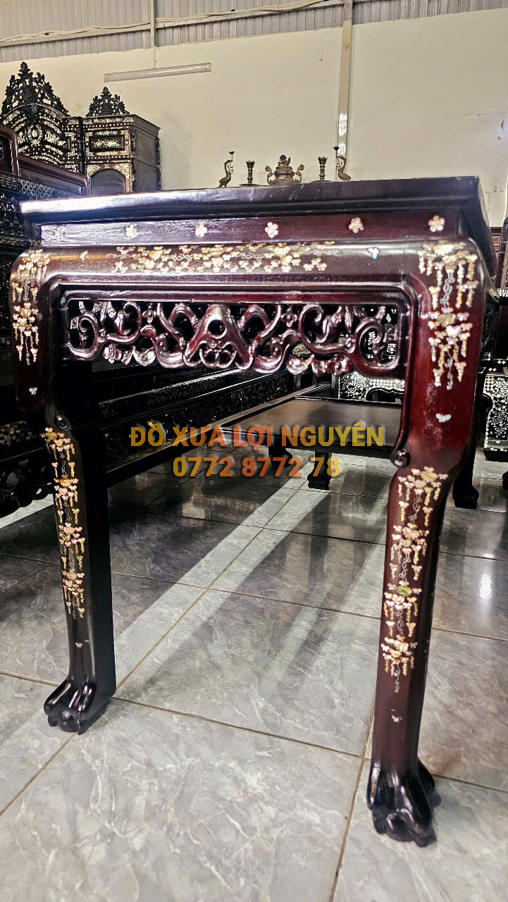 Trường kỷ song tiện nam bộ xưa - Gỗ gõ mật