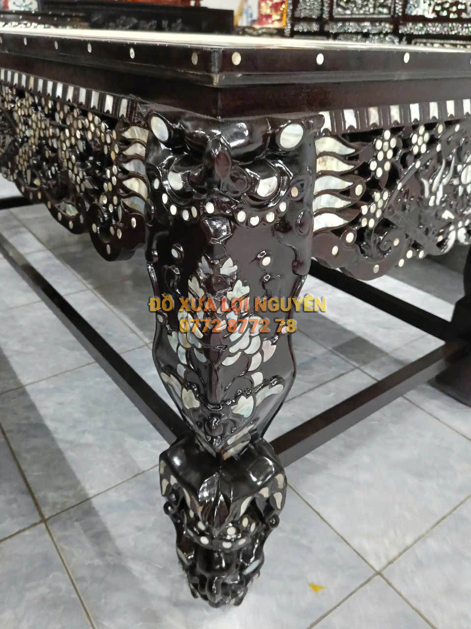 Trường kỷ ngũ sơn 3 món, cẩn ốc tứ diện, giá hữu nghị