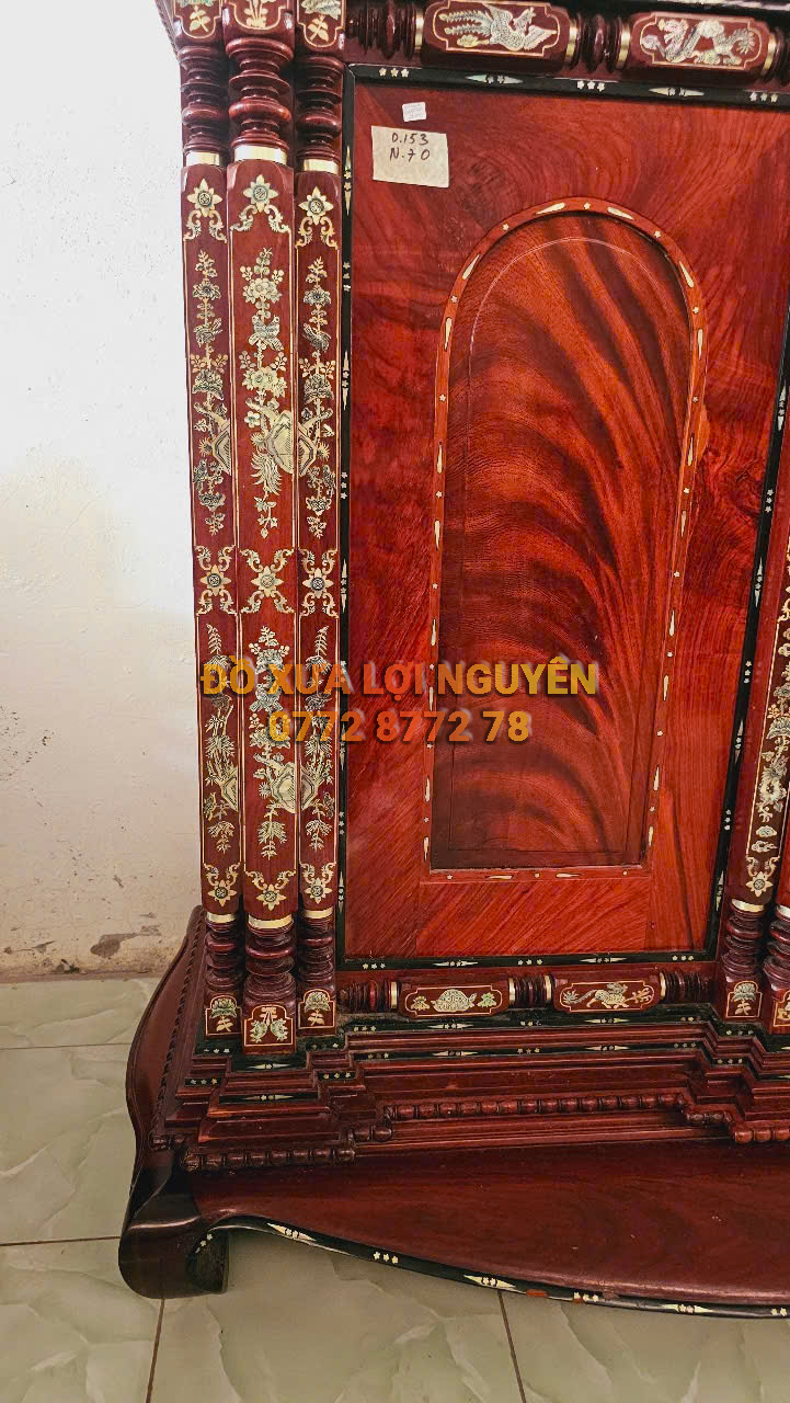 Tủ thờ gỗ gõ đỏ và căm xe, giá hữu nghị