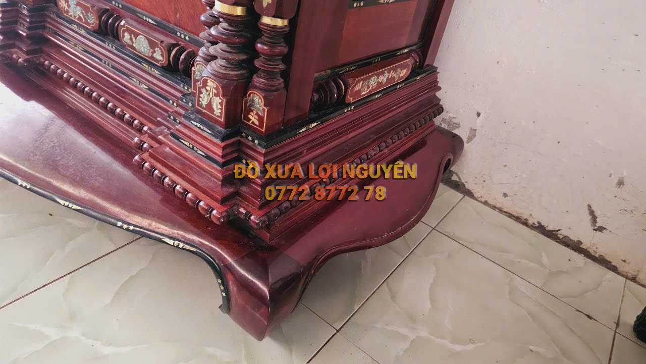 Tủ thờ gỗ gõ đỏ và căm xe, giá hữu nghị