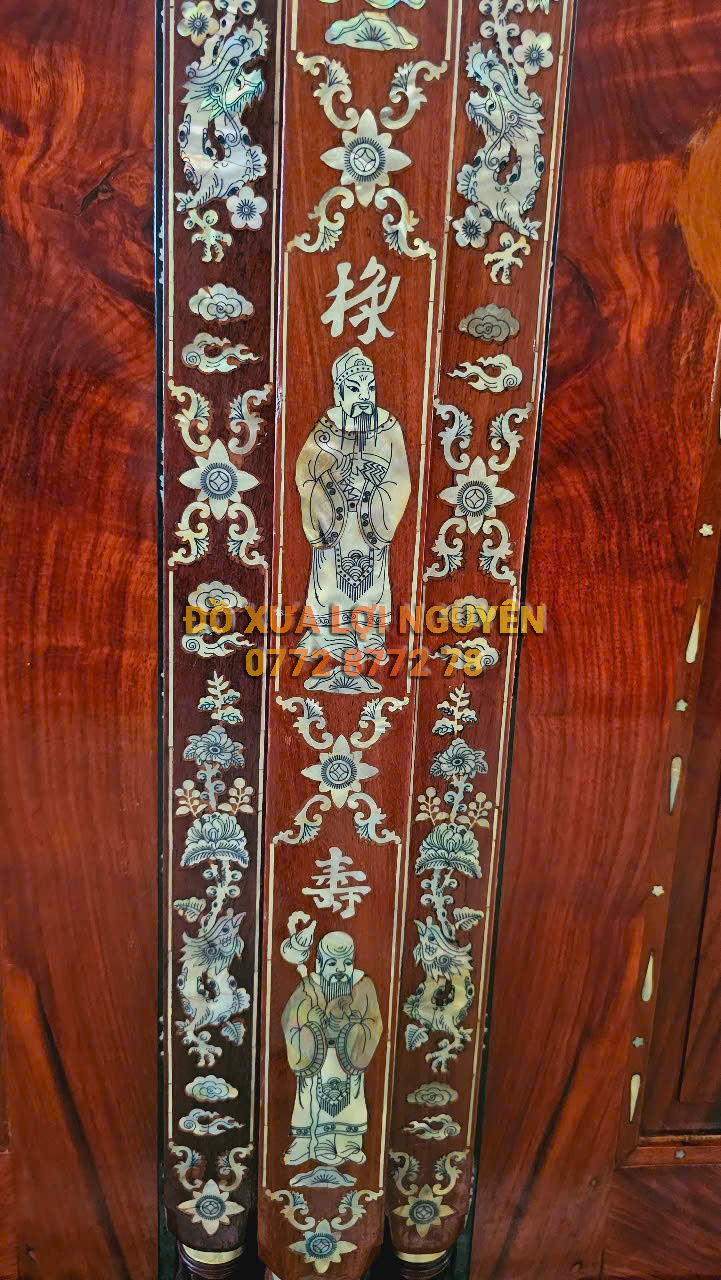 Tủ thờ gỗ gõ đỏ và căm xe, giá hữu nghị
