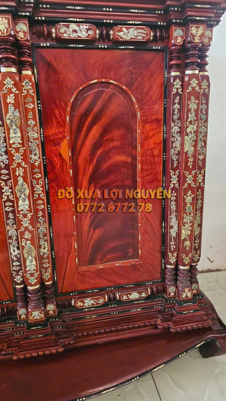 Tủ thờ gỗ gõ đỏ và căm xe, giá hữu nghị