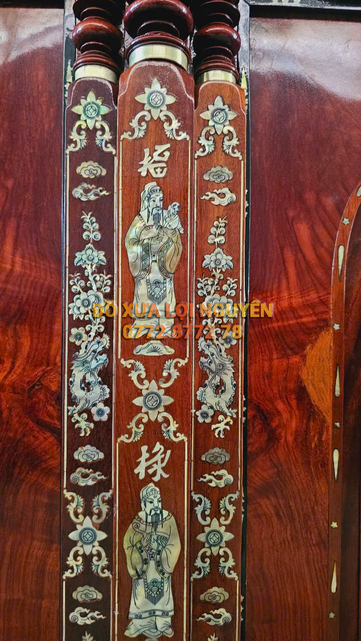 Tủ thờ gỗ gõ đỏ và căm xe, giá hữu nghị