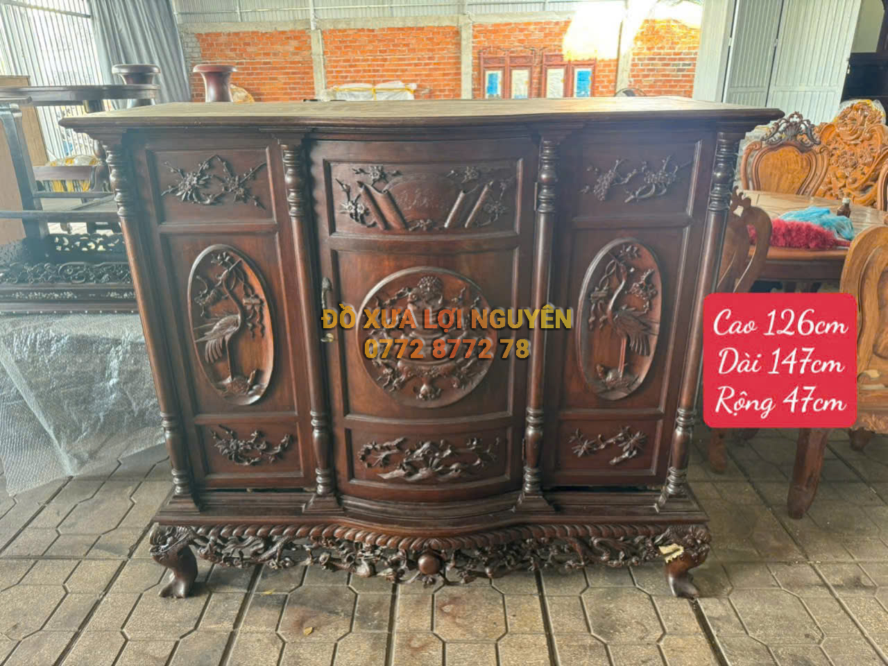 Tủ thờ gỗ gõ mật xưa giá rẻ