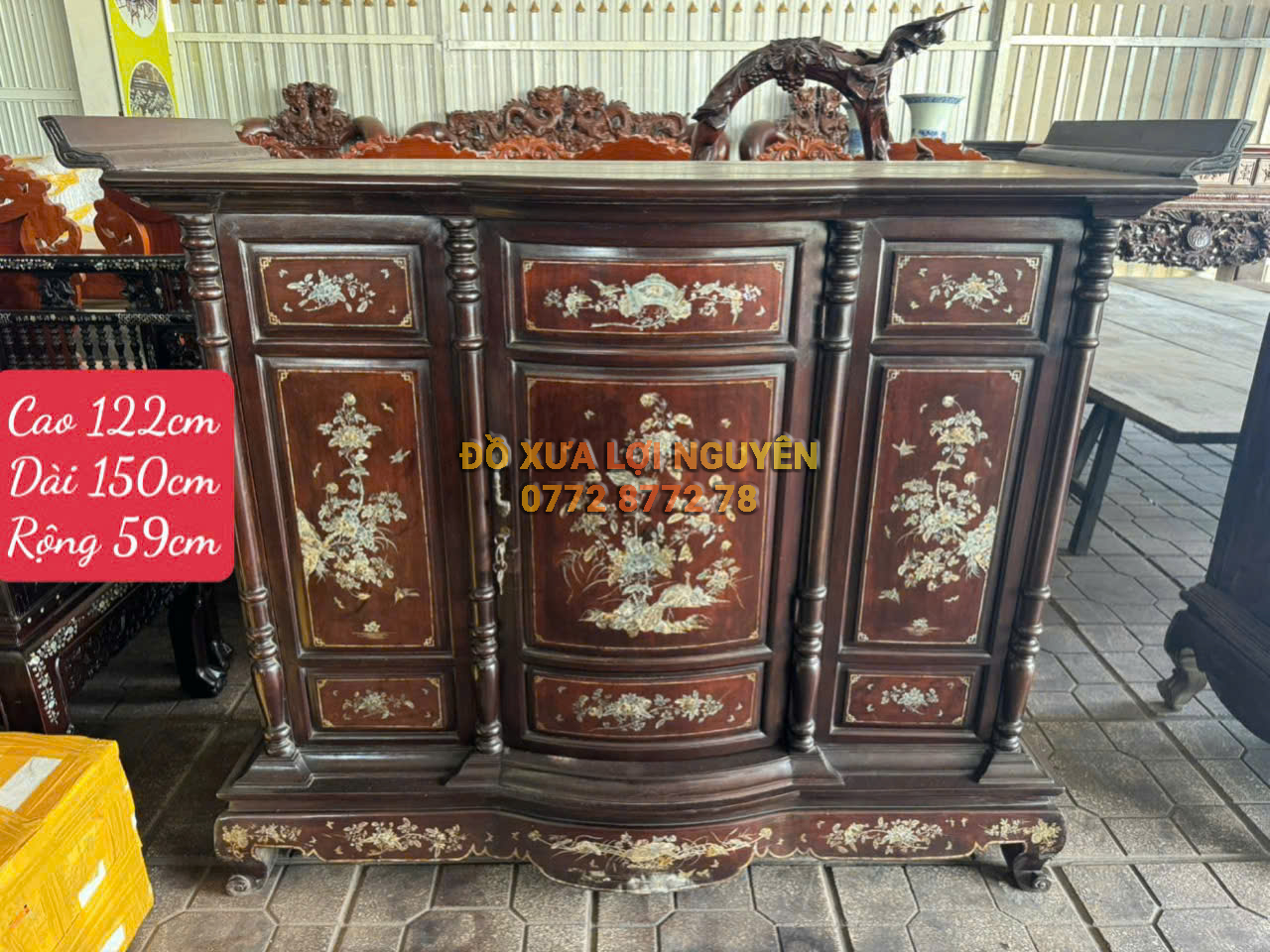 Tủ thờ gỗ gõ mật xưa giá rẻ