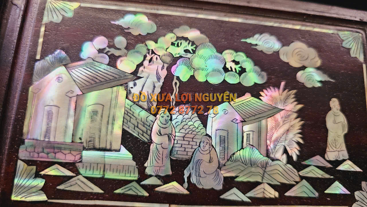 Tủ thờ gỗ gõ mật cẩn ốc Singapore