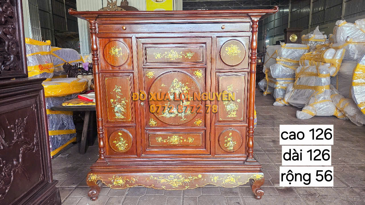 Tủ thờ gỗ gõ mật xưa giá rẻ