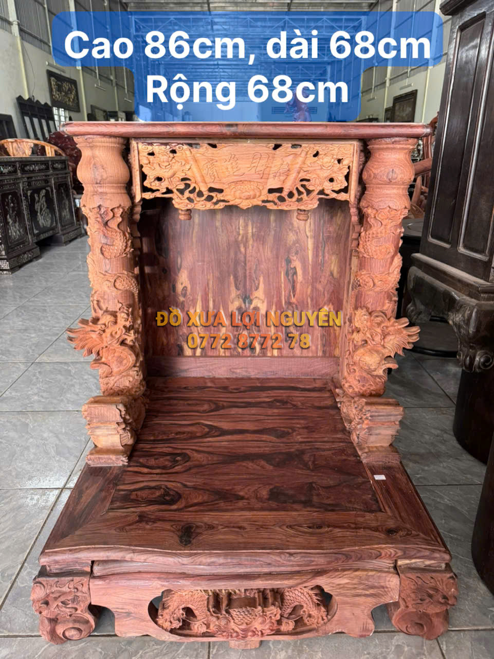 Tủ thần tài gỗ cẩm lai