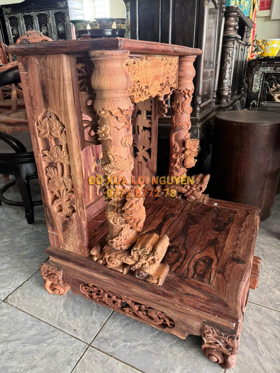 Tủ thần tài gỗ cẩm lai